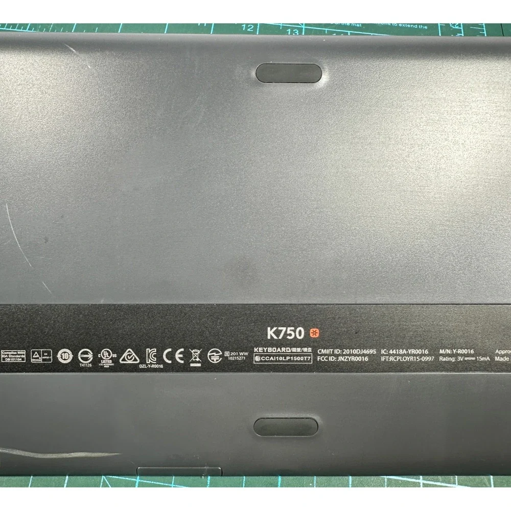 Logitech K750 Wireless Solar Keyboard Black Windows Slim Full Size NO DONGLE